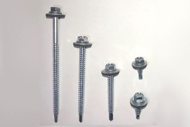 Parafusos para fixação das telhas